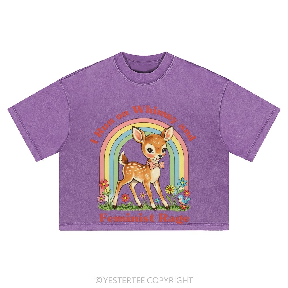 Washed Cropped T-Shirt 2607004666