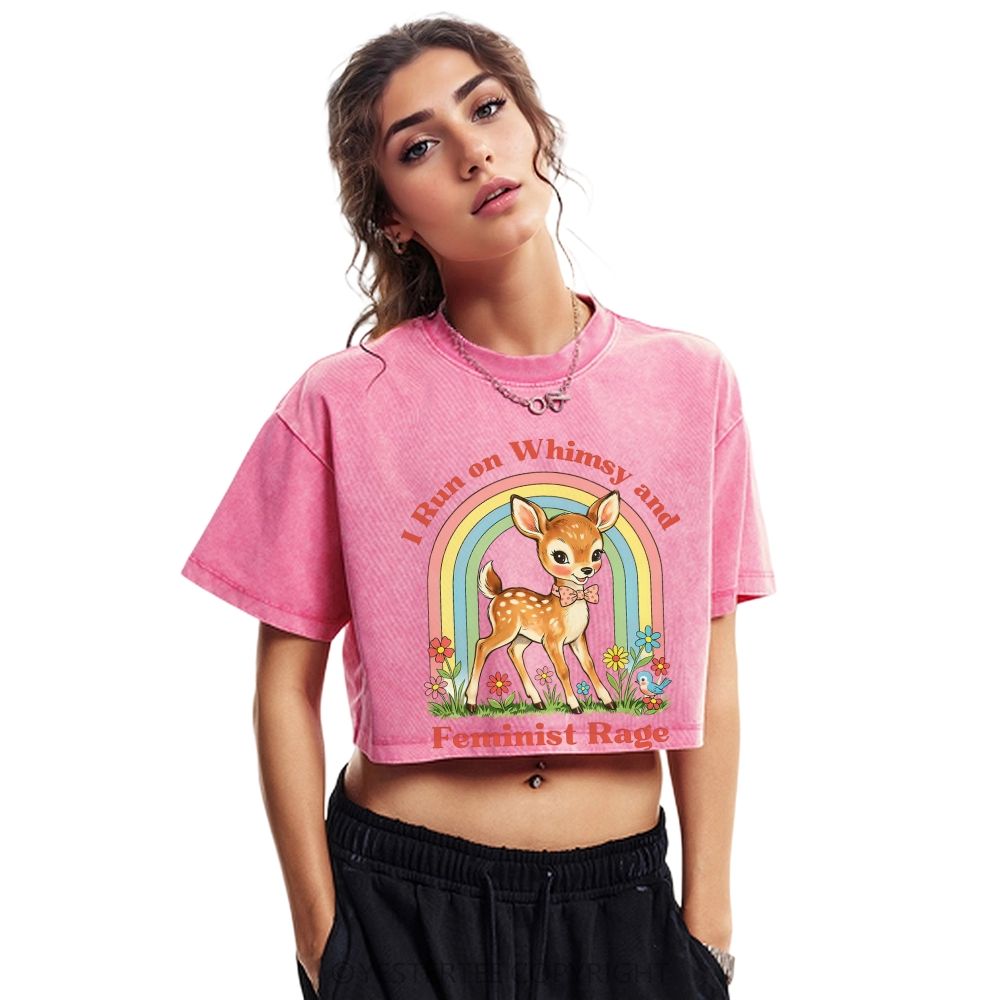 Washed Cropped T-Shirt 2607004666