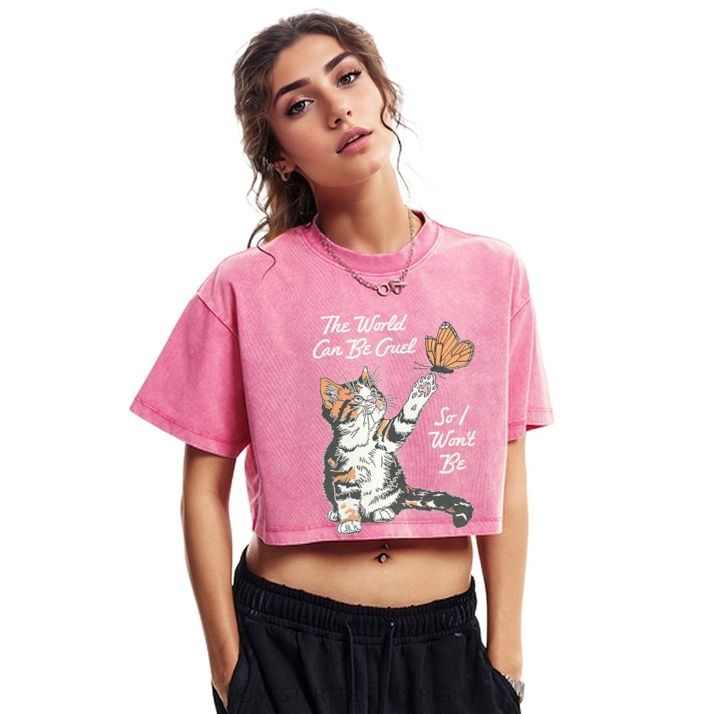 Washed Cropped T-Shirt 2607004793