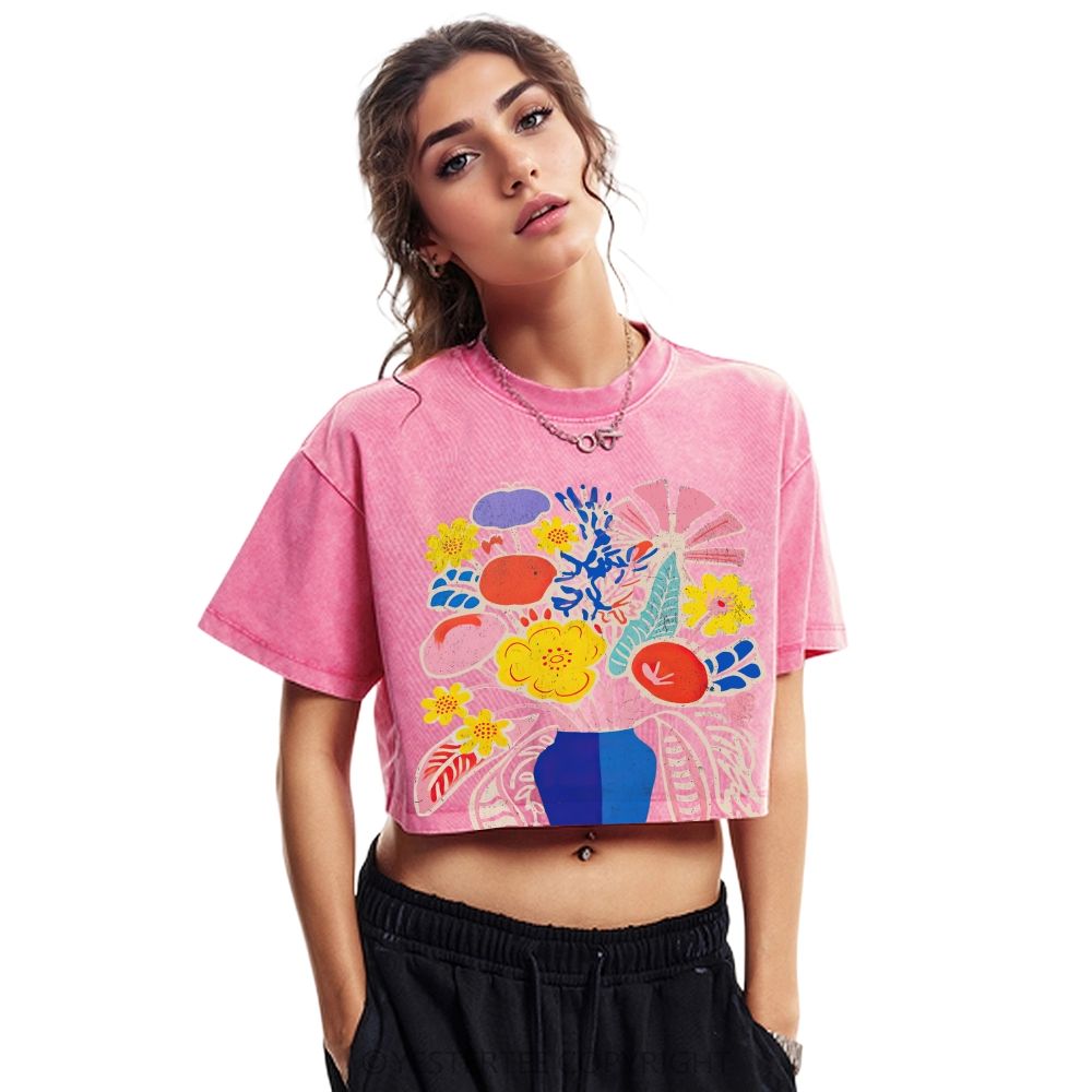Washed Cropped T-Shirt 2607004871
