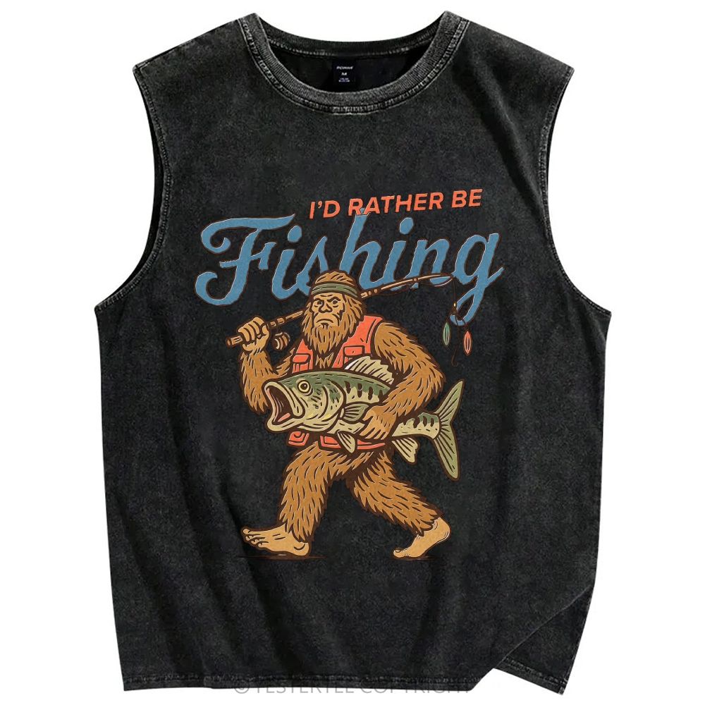 Unisex Printed Washed Tank Top 2607005025
