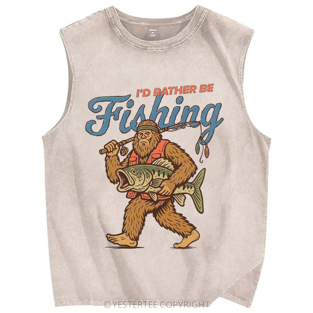 Unisex Printed Washed Tank Top 2607005025