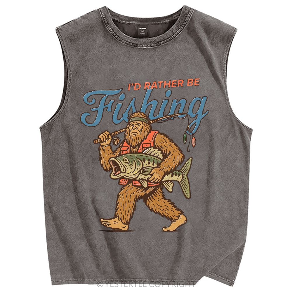 Unisex Printed Washed Tank Top 2607005025
