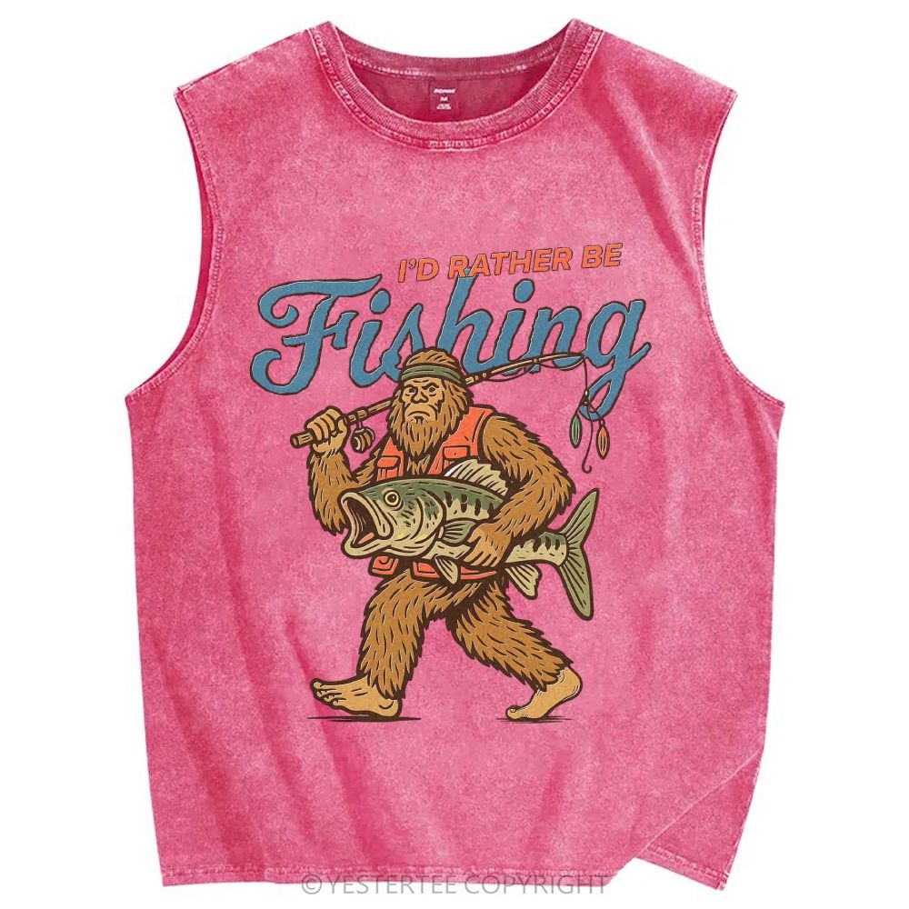 Unisex Printed Washed Tank Top 2607005025