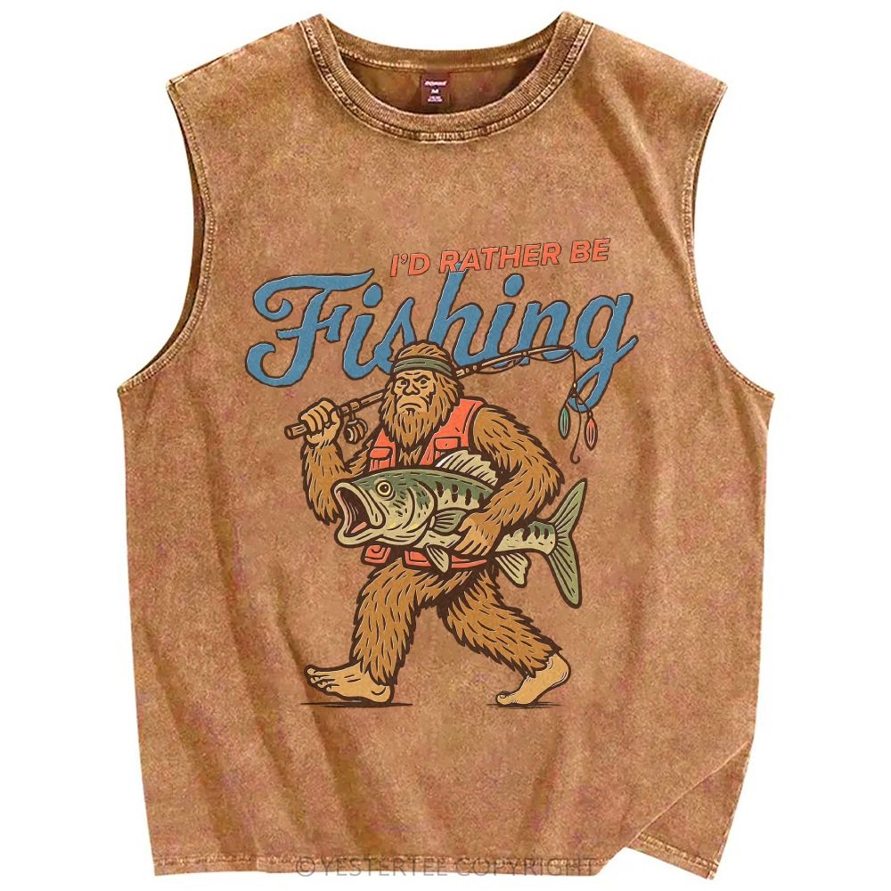Unisex Printed Washed Tank Top 2607005025