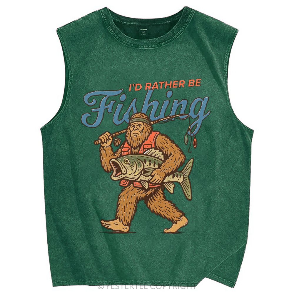 Unisex Printed Washed Tank Top 2607005025