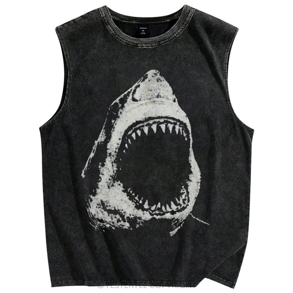 Unisex Printed Washed Tank Top 2607010683