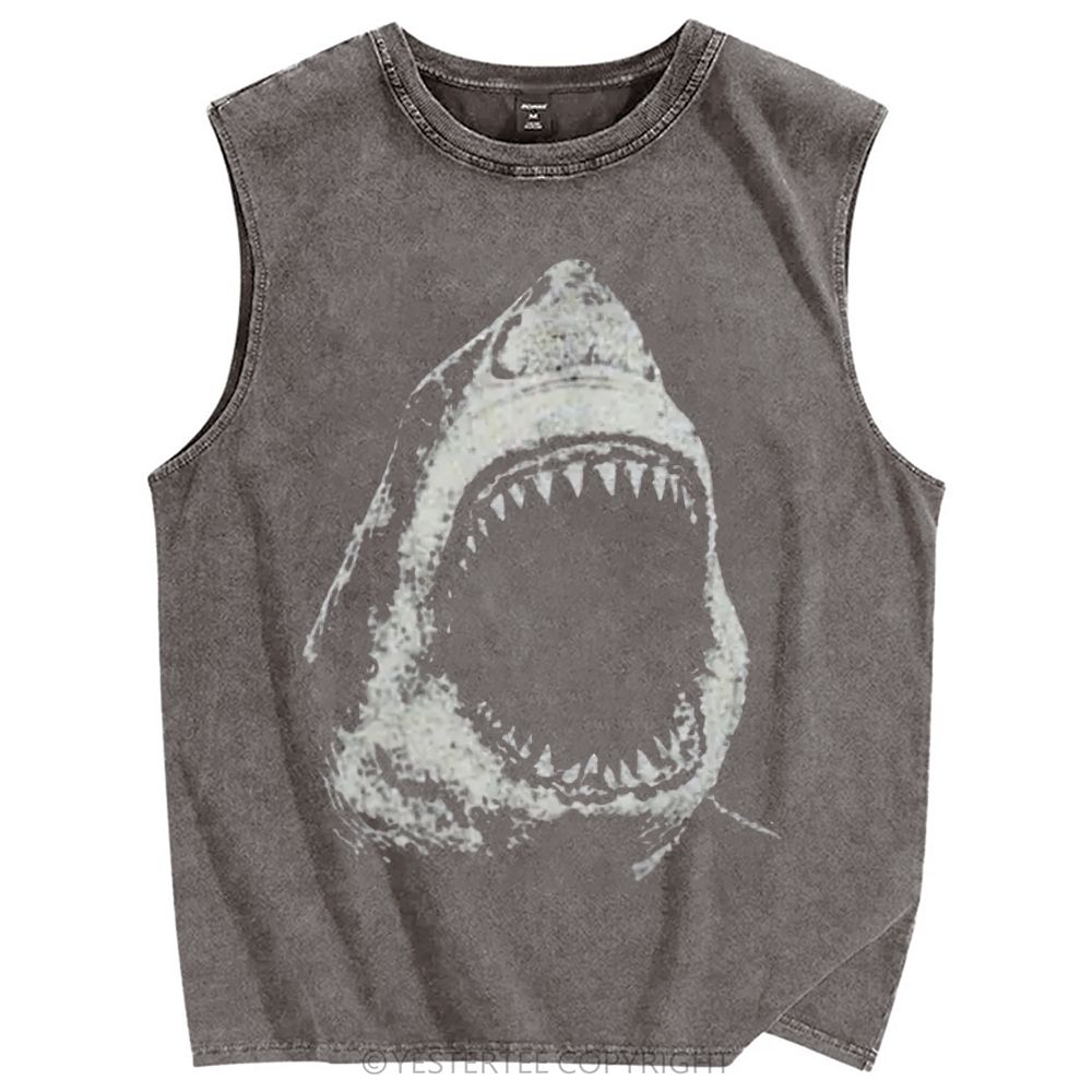 Unisex Printed Washed Tank Top 2607010683