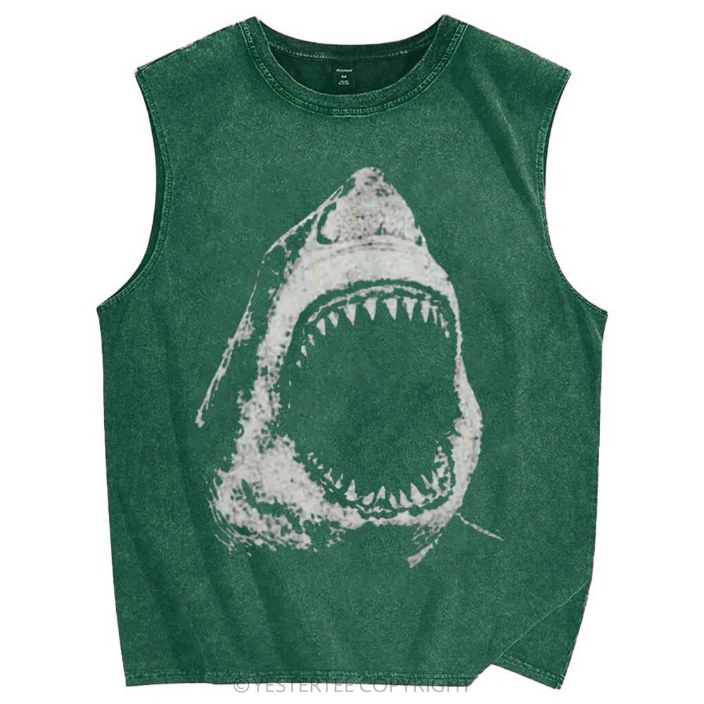 Unisex Printed Washed Tank Top 2607010683
