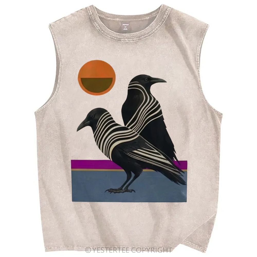 Unisex Printed Washed Tank Top 2607010685
