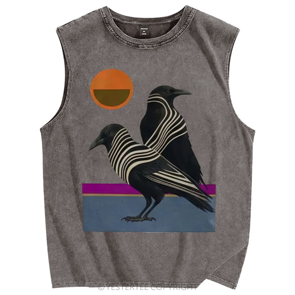 Unisex Printed Washed Tank Top 2607010685