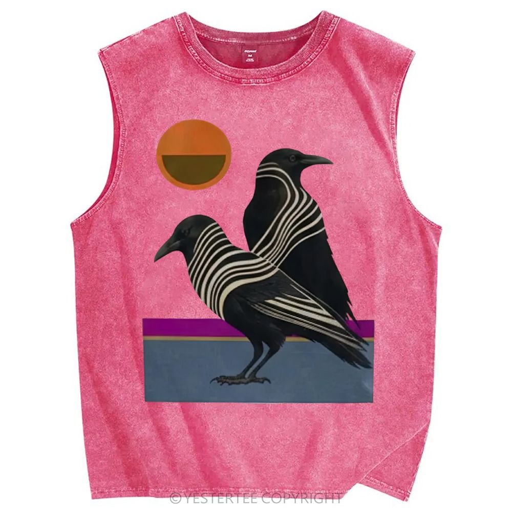 Unisex Printed Washed Tank Top 2607010685