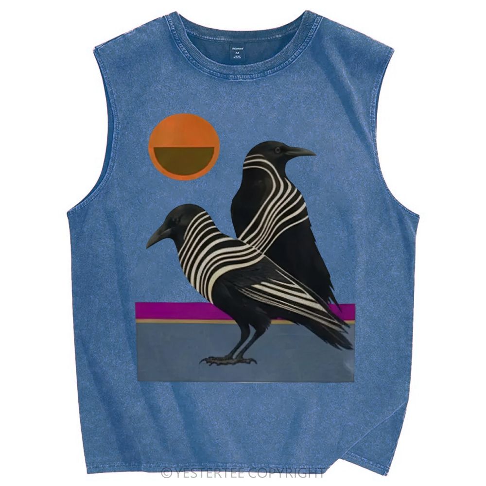 Unisex Printed Washed Tank Top 2607010685