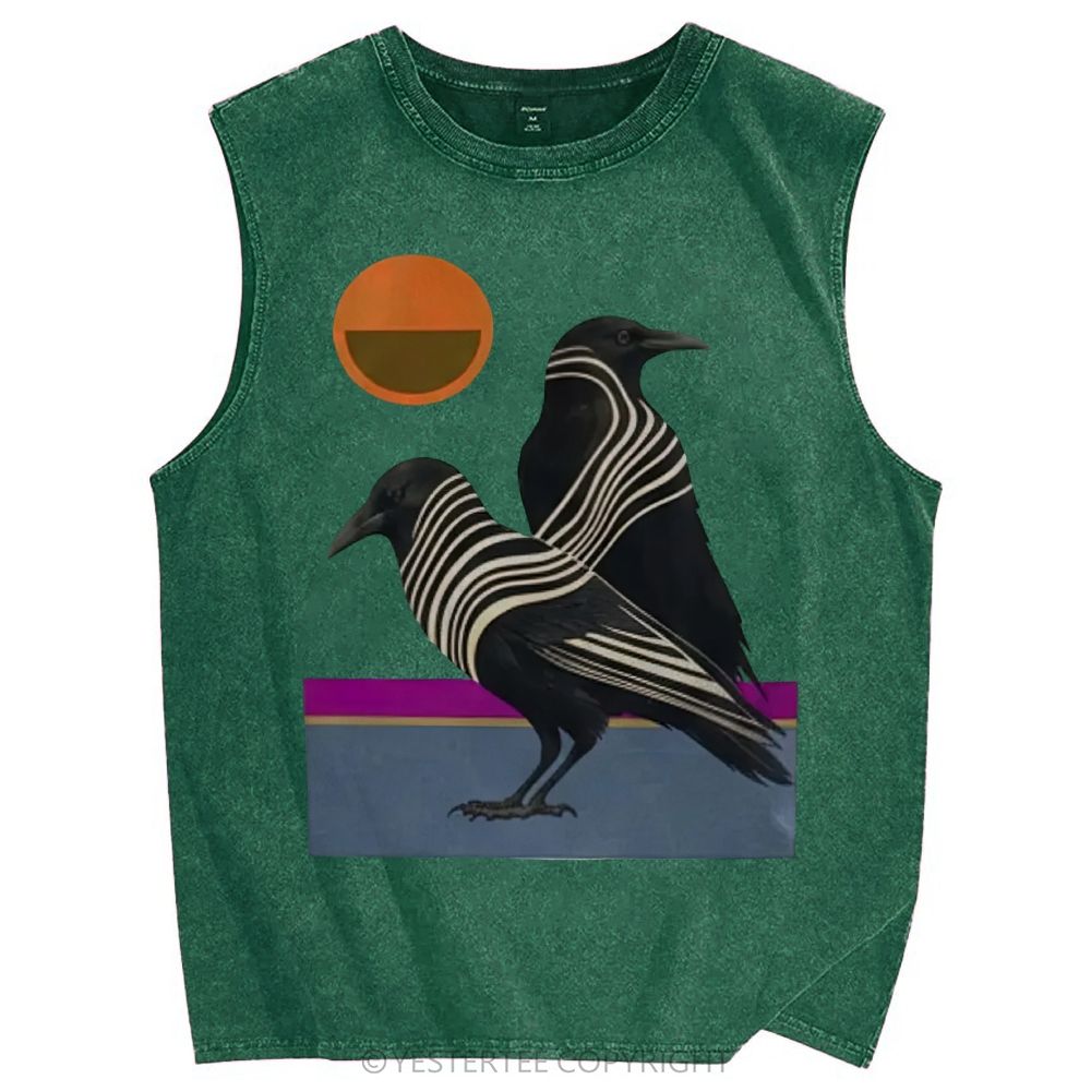 Unisex Printed Washed Tank Top 2607010685
