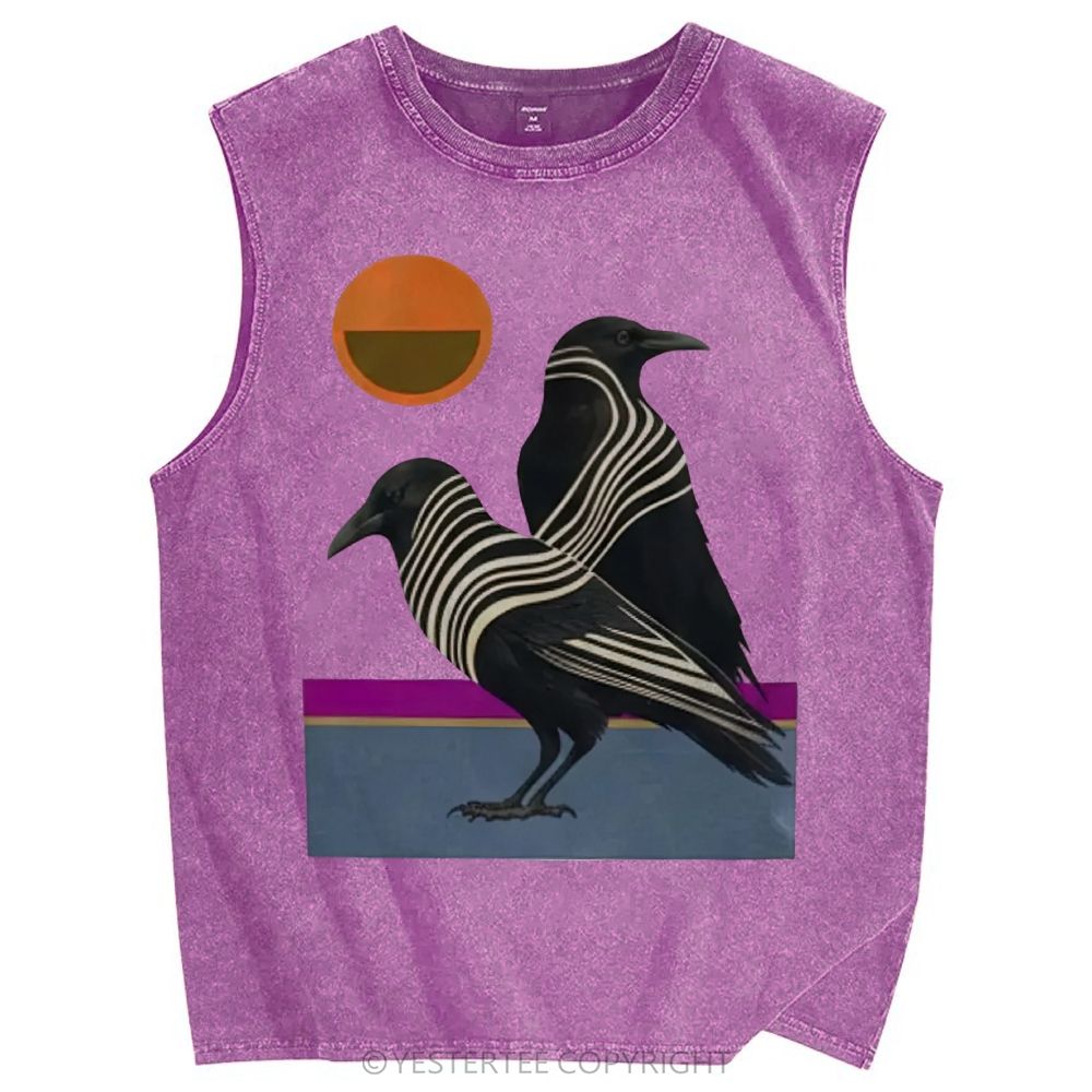 Unisex Printed Washed Tank Top 2607010685