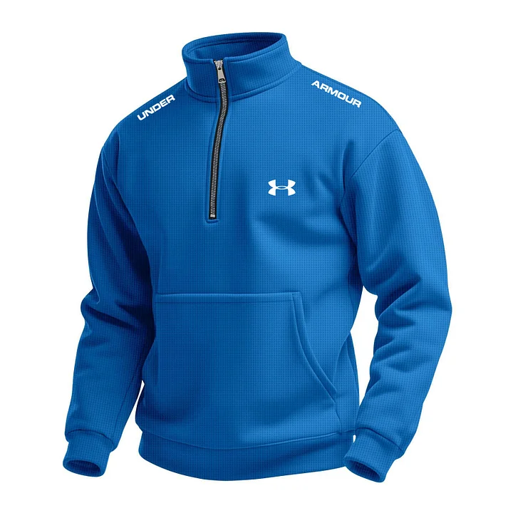 Men's Waffle Turtleneck Half Zip Hoodie