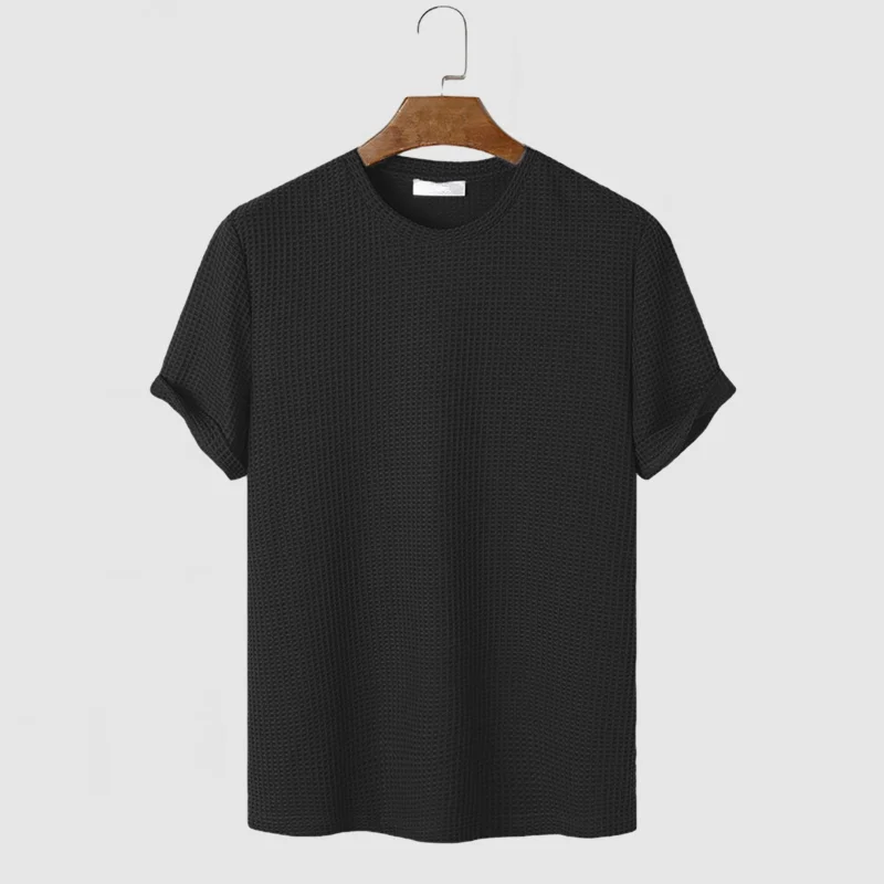 Men's Waffle Cotton Short Sleeve T-Shirt