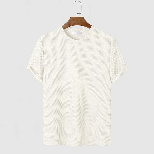 Men's Waffle Cotton Short Sleeve T-Shirt