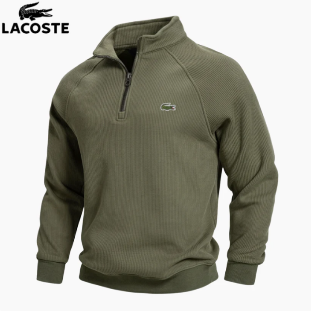 Men's premium zip-up stand collar sweatshirt