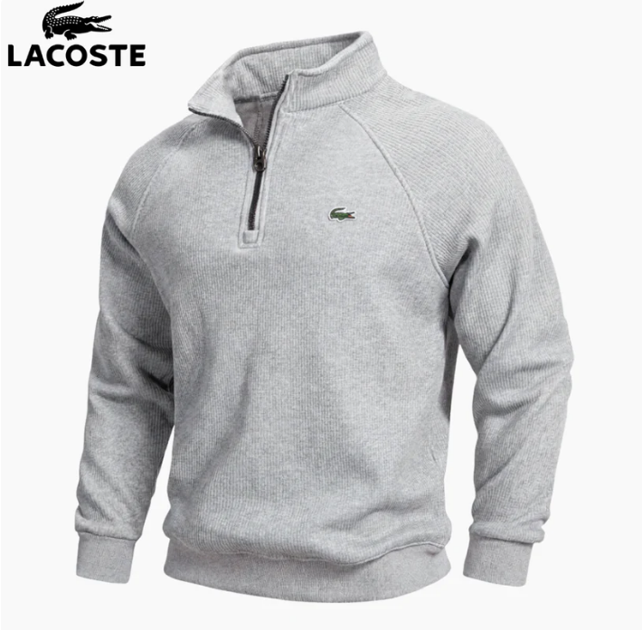 Men's premium zip-up stand collar sweatshirt