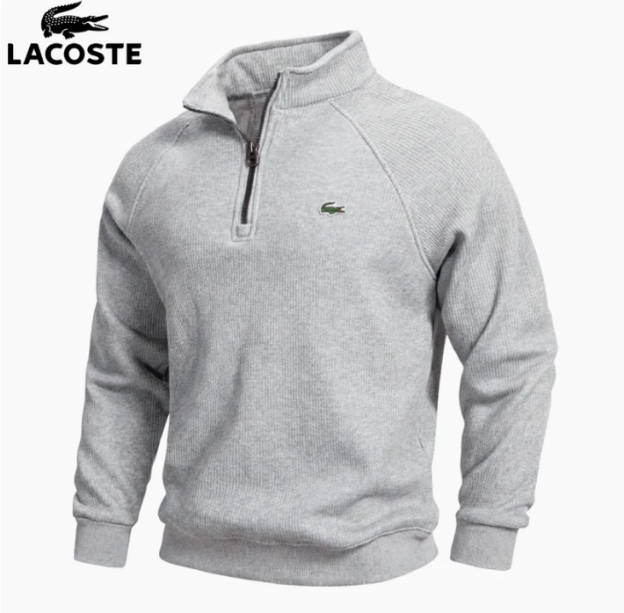 Men's premium zip-up stand collar sweatshirt