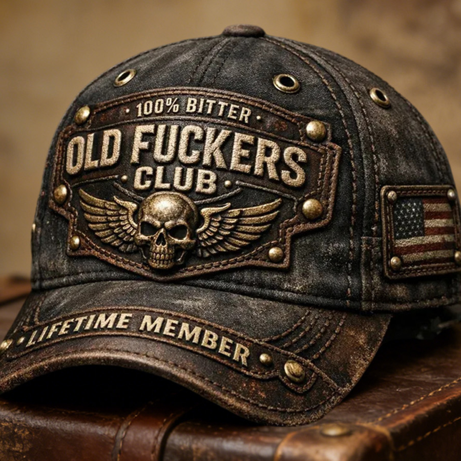 🏆Flash Sale 60% OFF  - ❤️Old Fuckers Club-Handmade Vintage Baseball Cap🎁-BUY 3 FREE SHIPPING