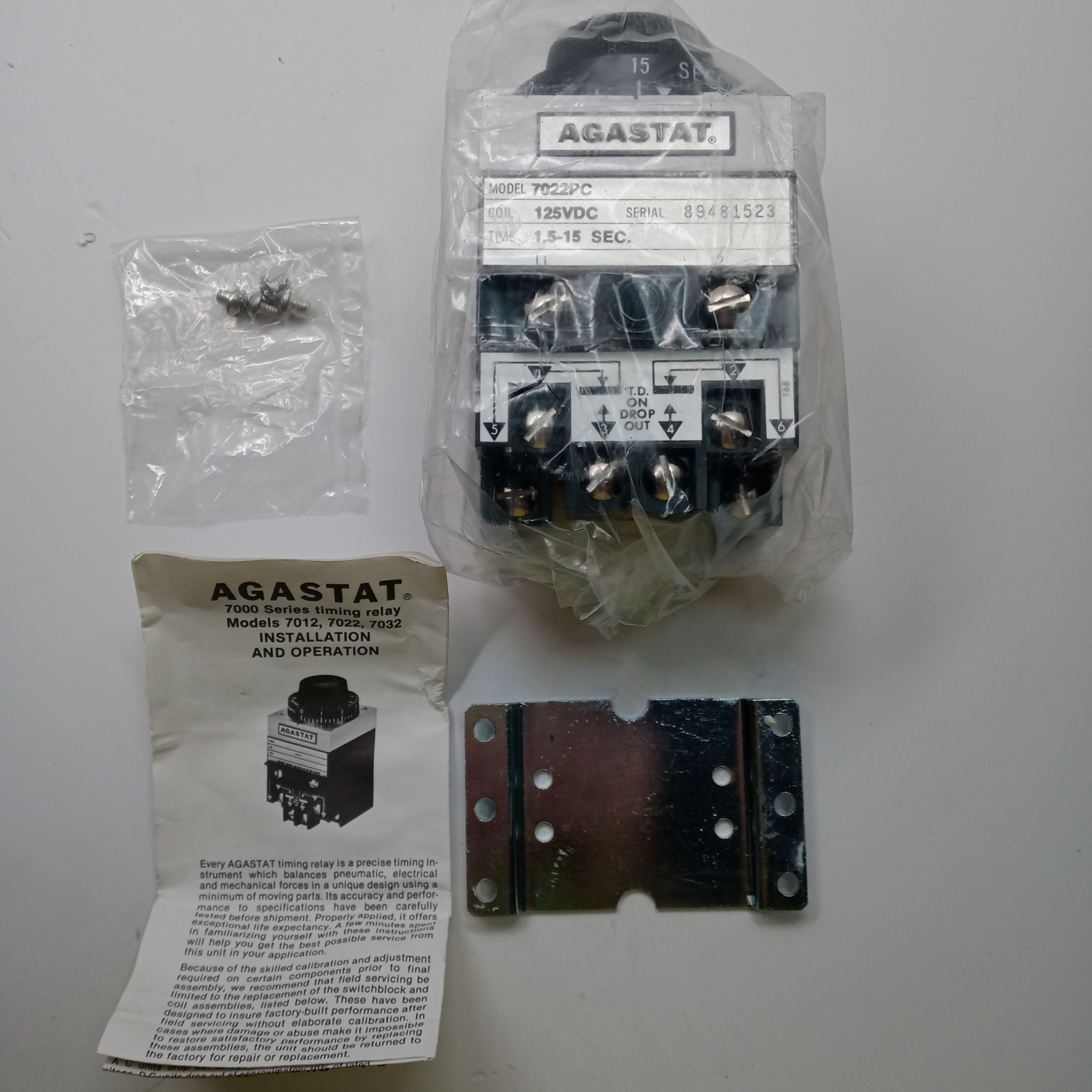 AGASTAT Time Relay 7022PC
