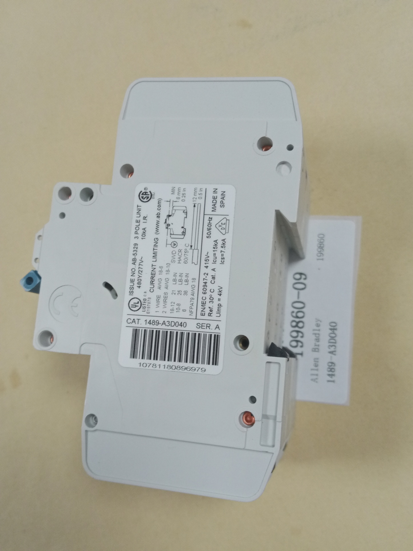 Allen Bradley A-B 1489-A3D040 Circuit Breaker New in Box