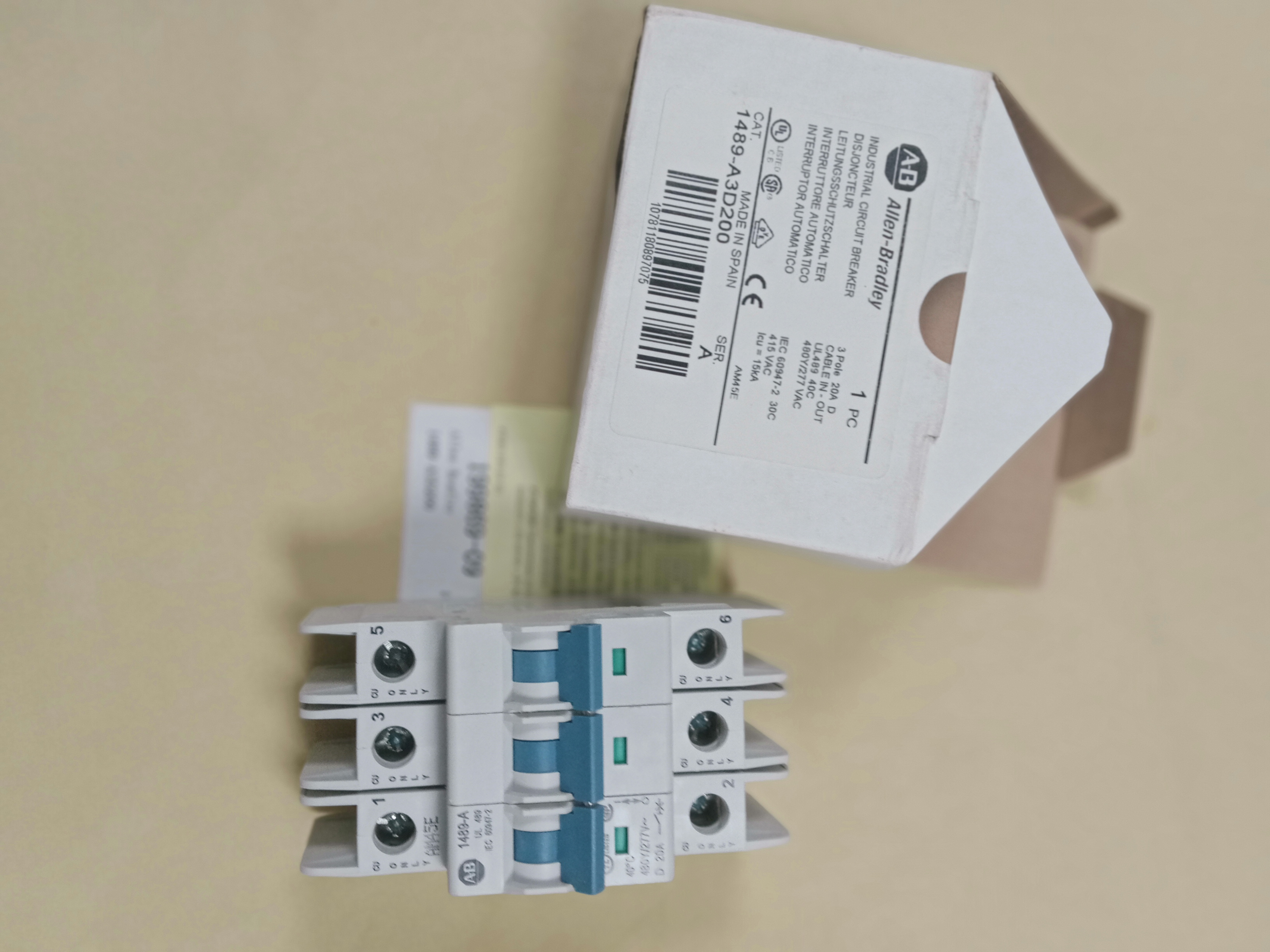 Allen Bradley A-B 1489-A3D200 Circuit Breaker New in Box