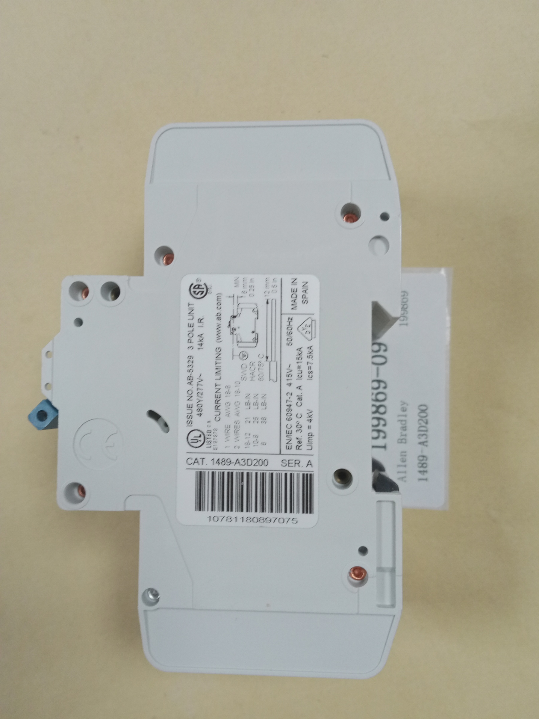 Allen Bradley A-B 1489-A3D200 Circuit Breaker New in Box