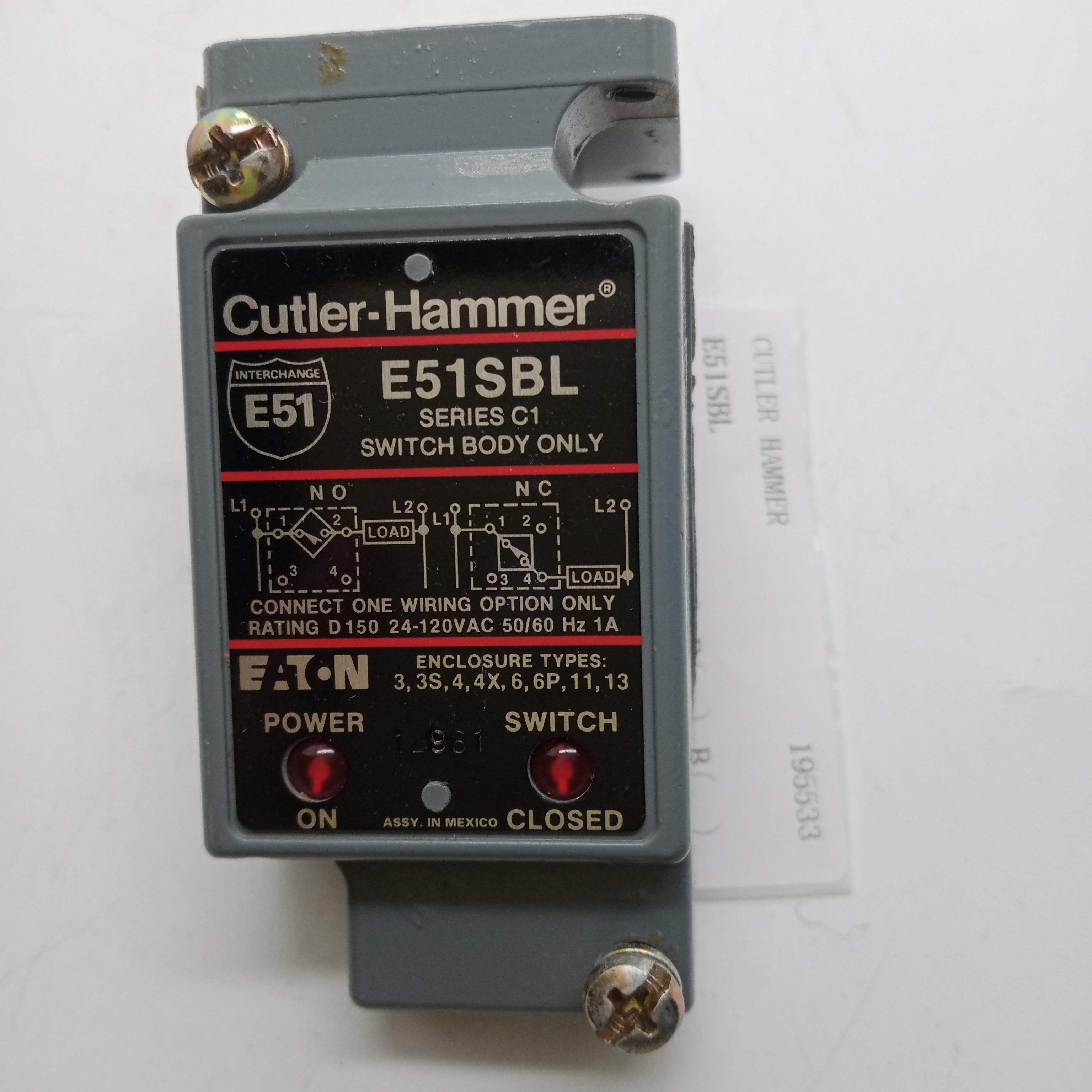 Cutler Hammer E51SBL Solid State Switch Body