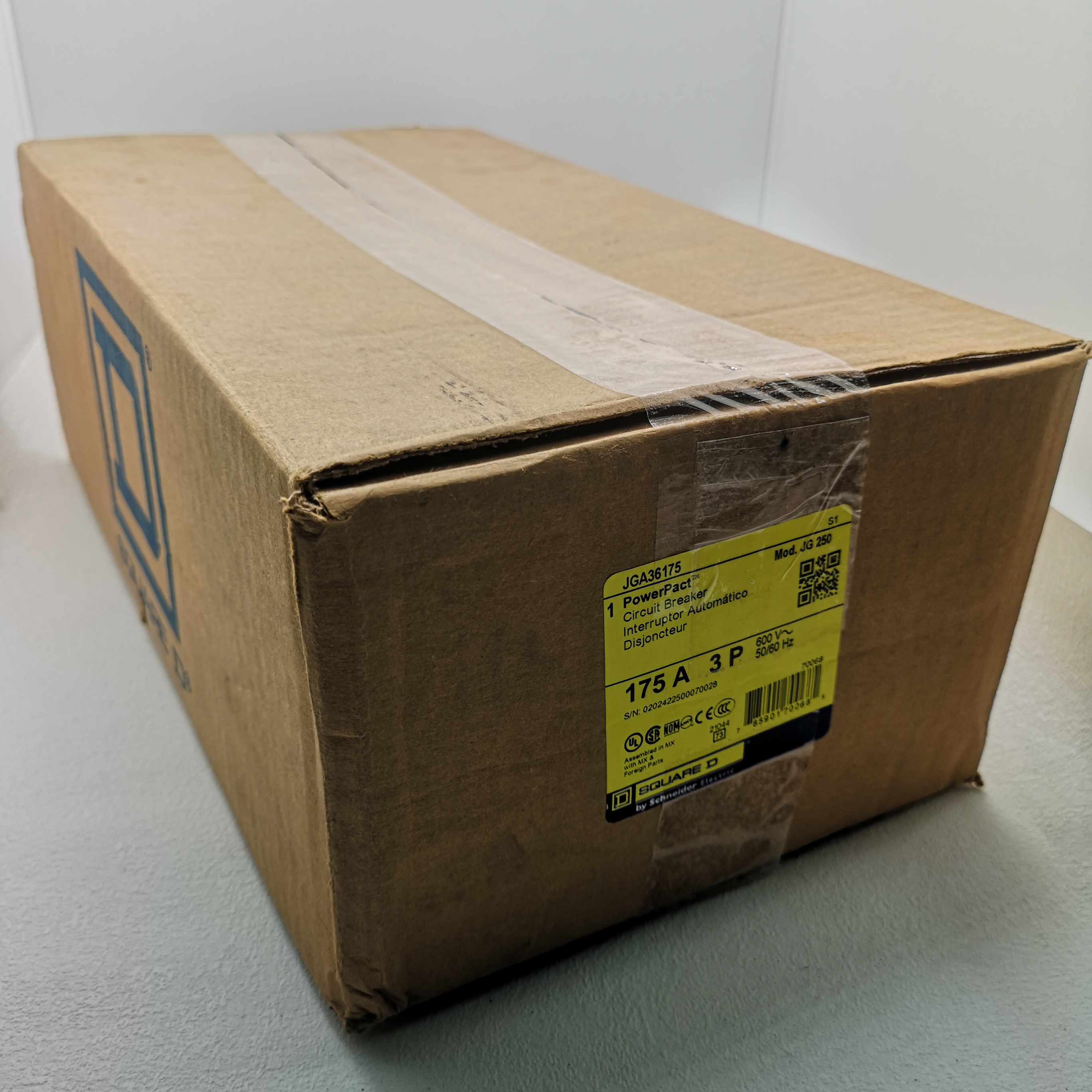 Square D JGA36175 Powerpact Molded Case Circuit Breaker