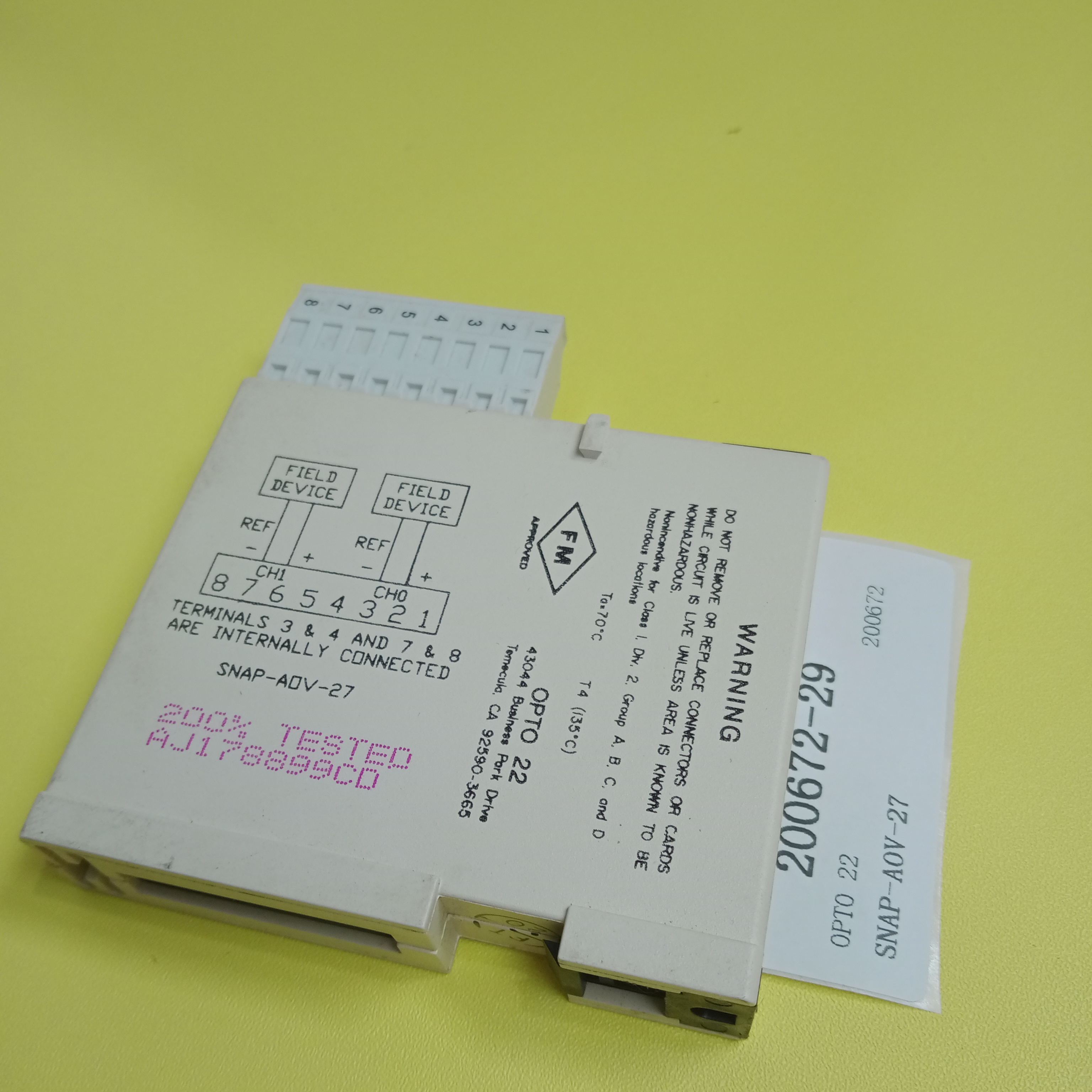 OPTO 22 Module SNAP-AOV-27