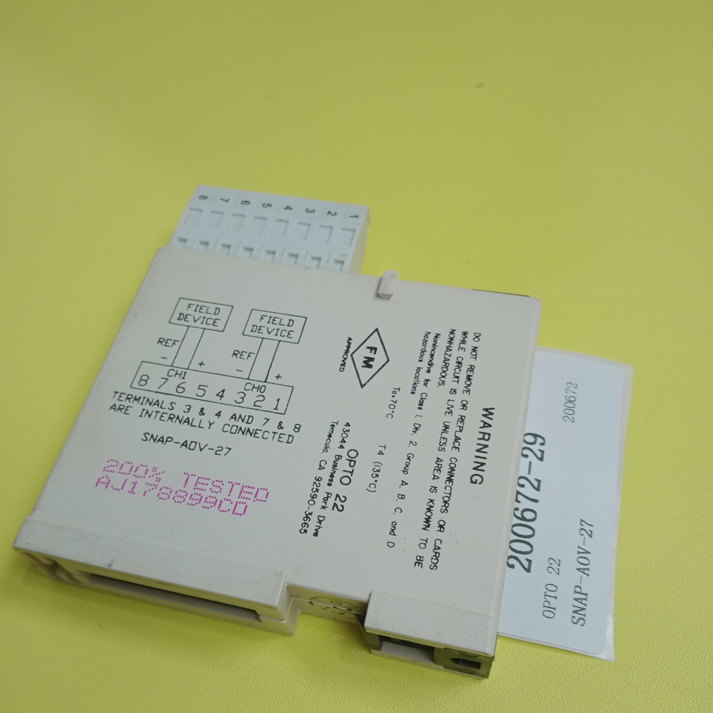 OPTO 22 Module SNAP-AOV-27