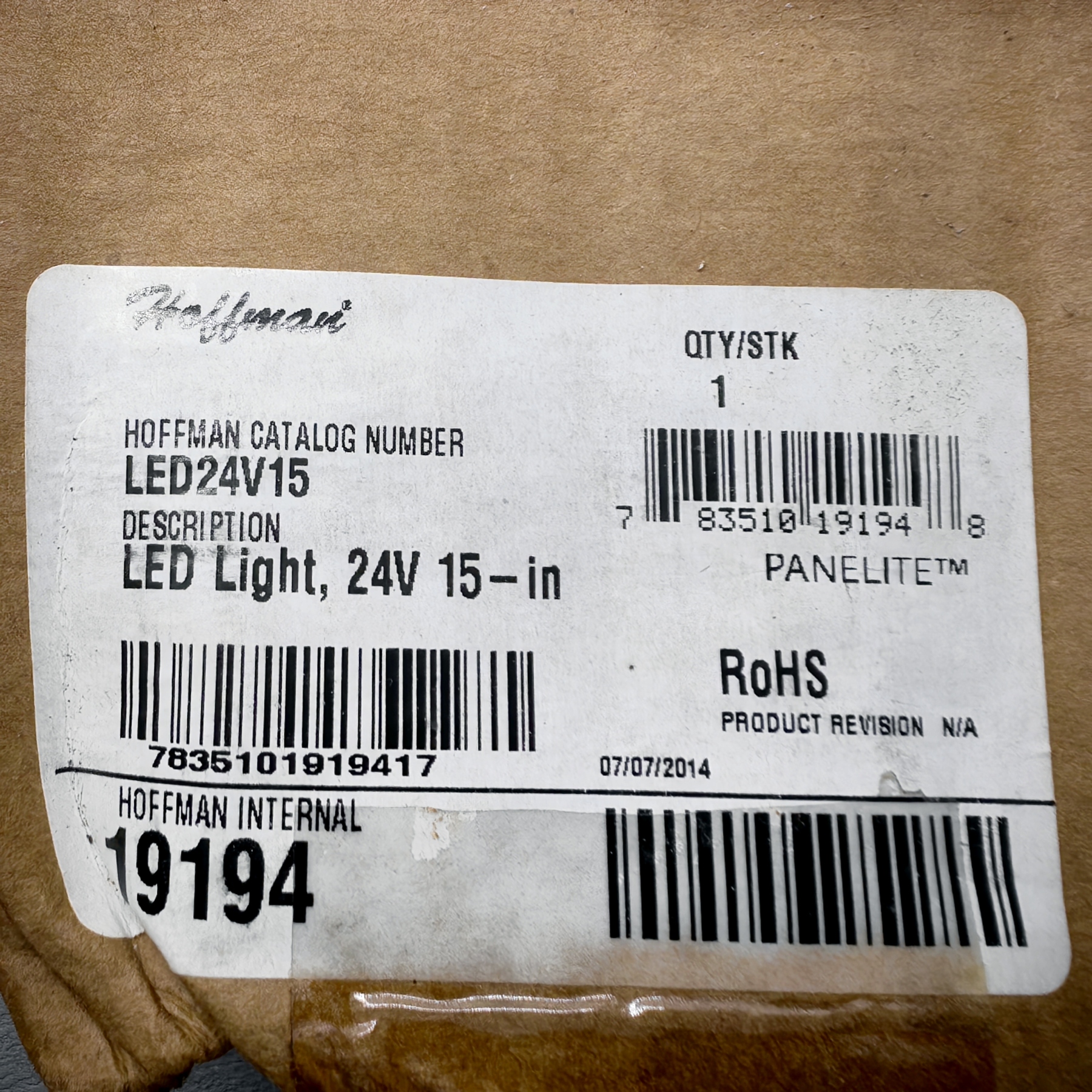 HOFFMAN LED24V15 LED Light