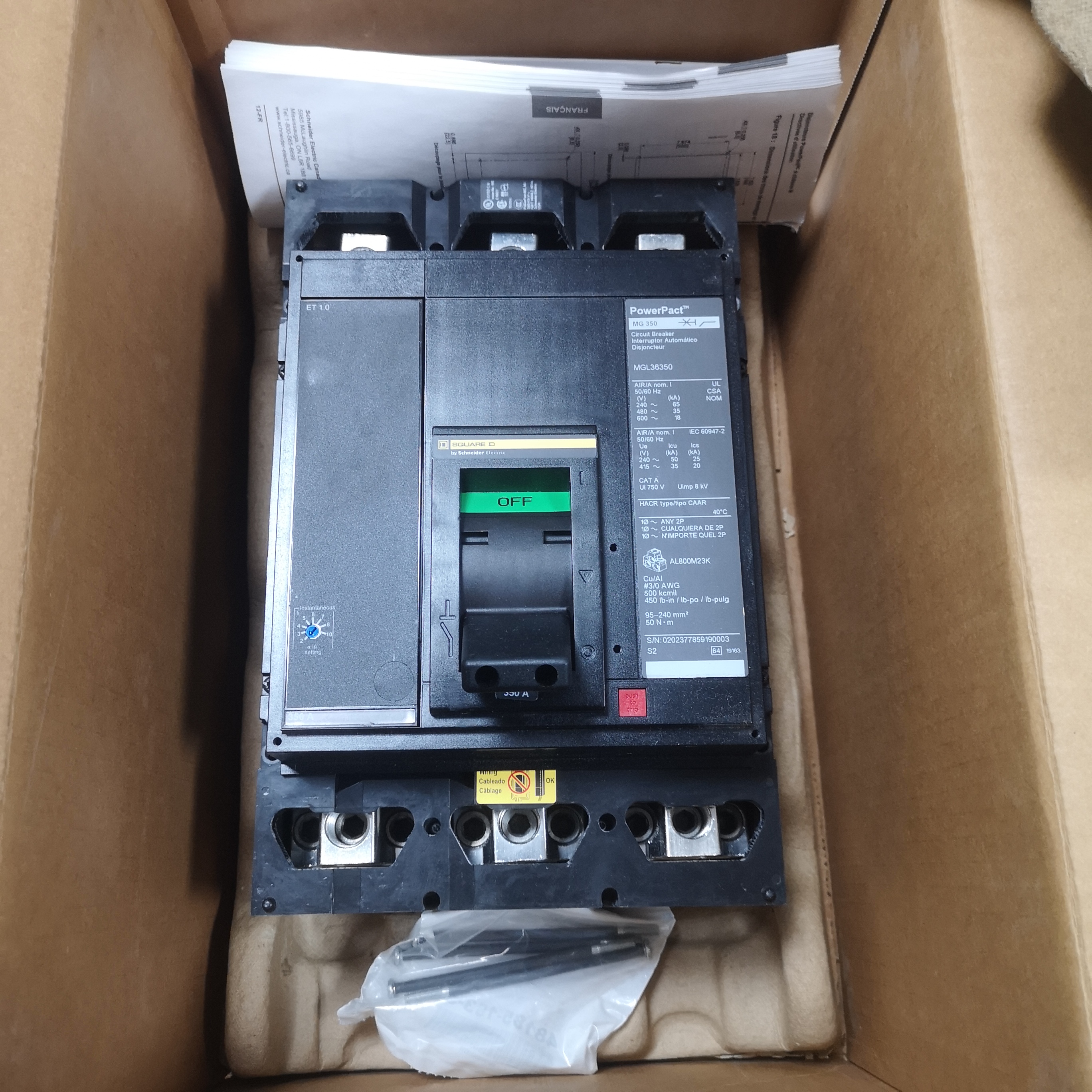 Square D MGL36350 Circuit Breaker