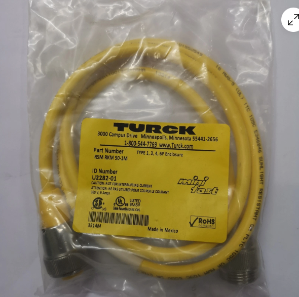 Turck U2282-01 RSM RKM 50-1M Cable