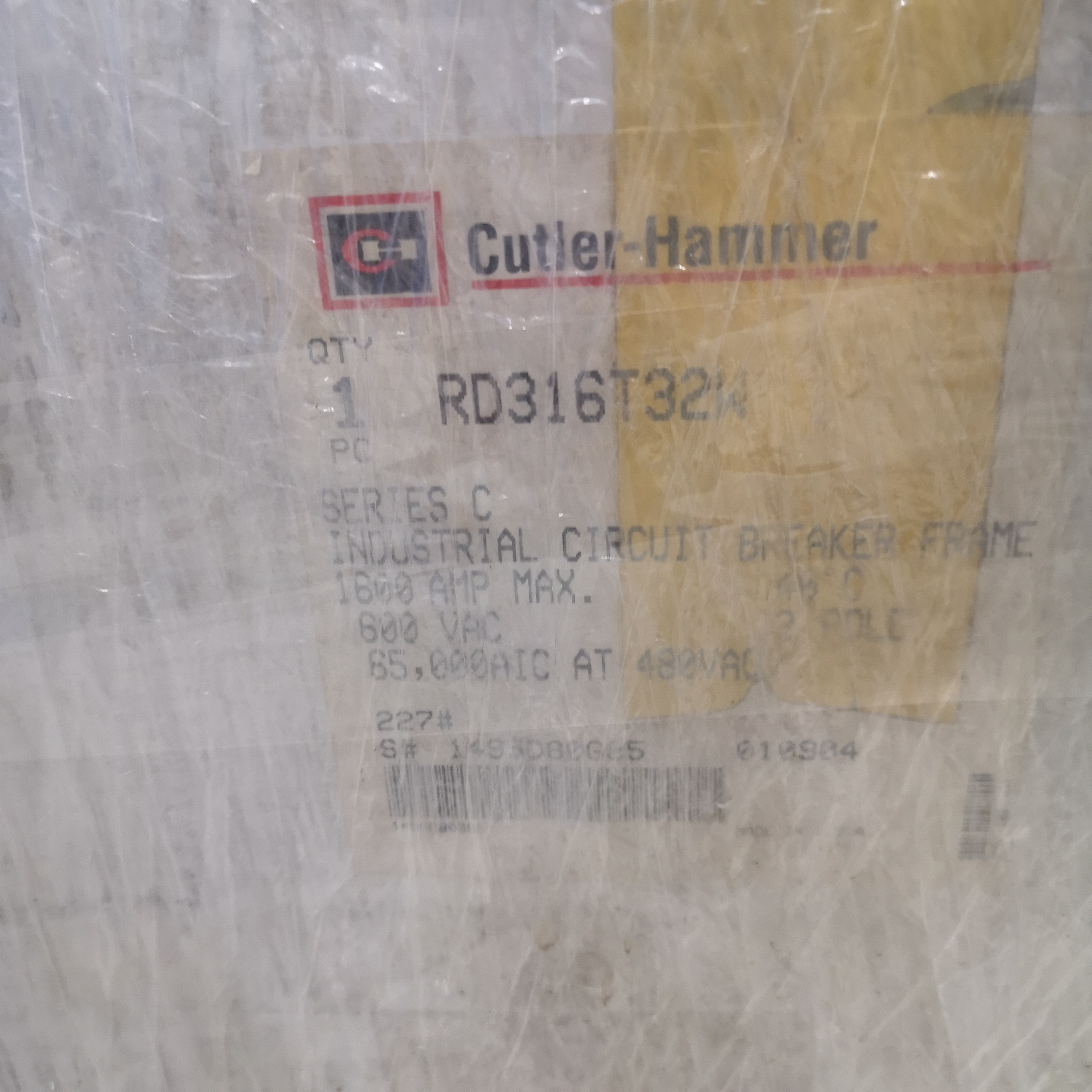 Cutler-Hammer Circuit Breaker RD316T32W