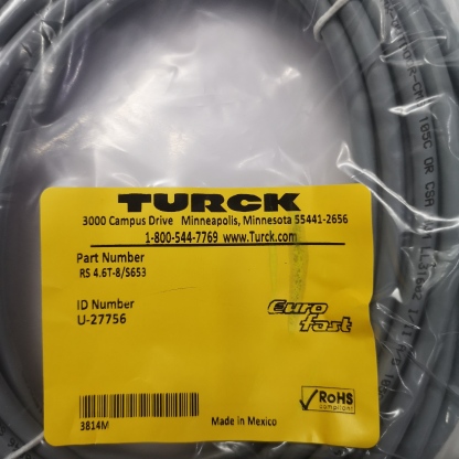 Turck U-27756 RS 4.6T-8/S653 Cable New