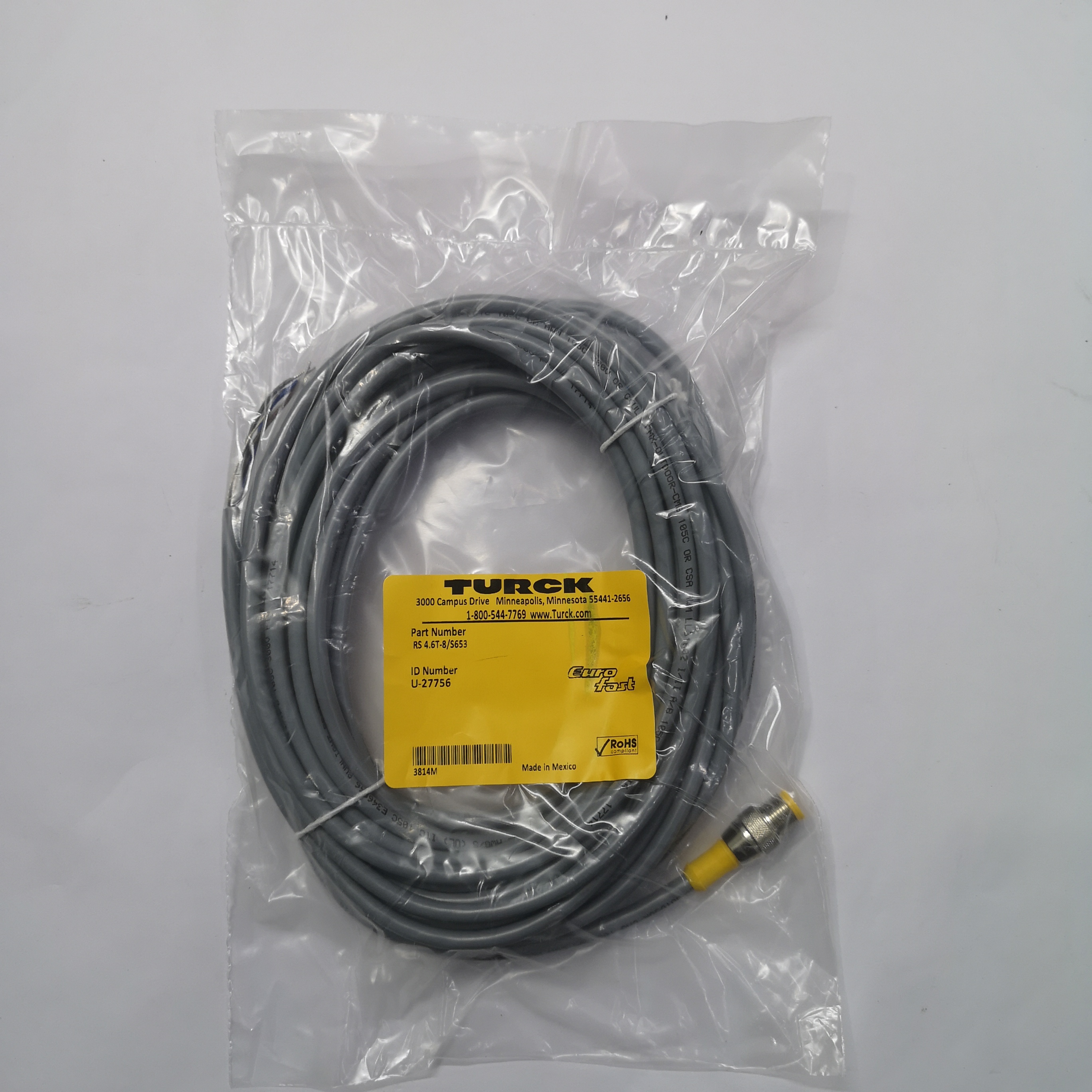 Turck U-27756 RS 4.6T-8/S653 Cable New