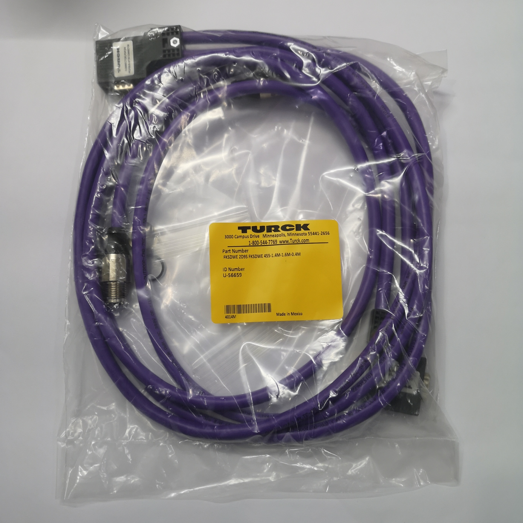 Turck U-56659 FKSDWE 2D9S FKSDWE 455-1.4M-1.6M-0.4M Cable New