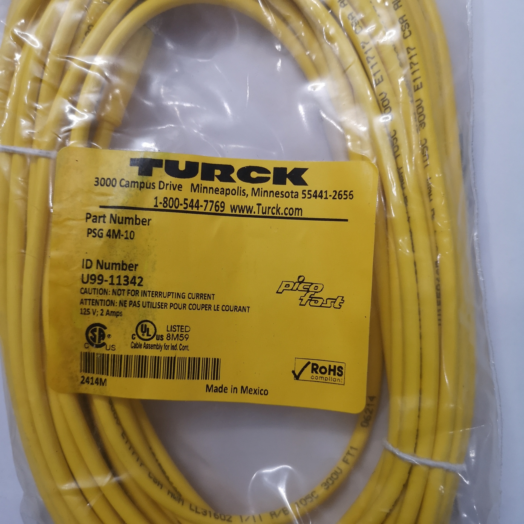 Turck Cable U99-11342 PSG 4M-10