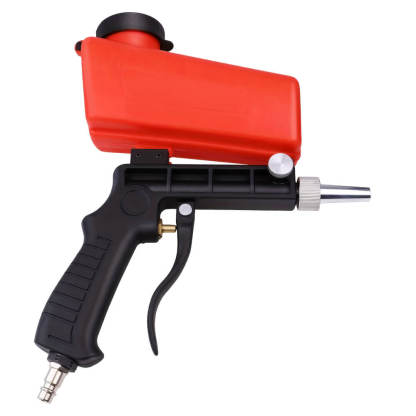 90PSI Gravity Sandblasting Gun Aluminium Pneumatic Sandblaster Spray Gun