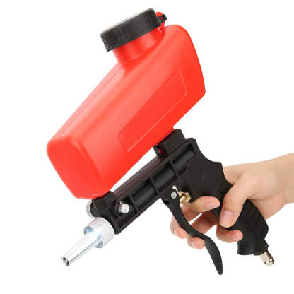 90PSI Gravity Sandblasting Gun Aluminium Pneumatic Sandblaster Spray Gun