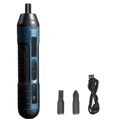 Cordless Electric Screwdriver Set LED Light 4 Gear Torque 105 Accessories