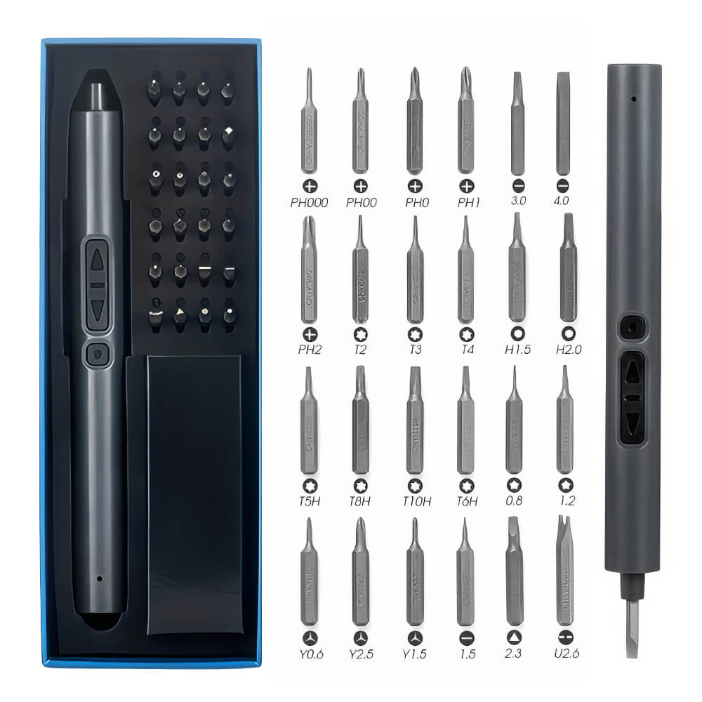 Mini Electric Screwdriver Set 28 IN 1 Cordless Precision Screwdriver with 24 Bits