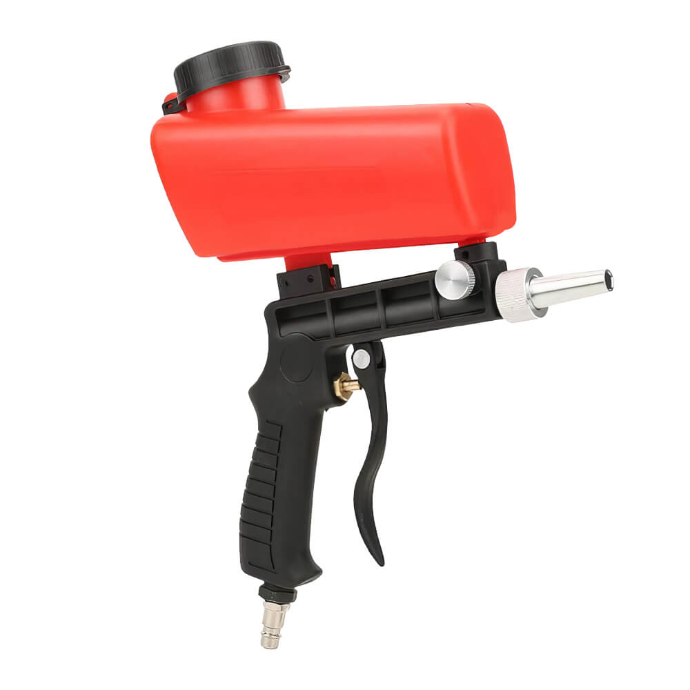 90PSI Gravity Sandblasting Gun Aluminium Pneumatic Sandblaster Spray Gun