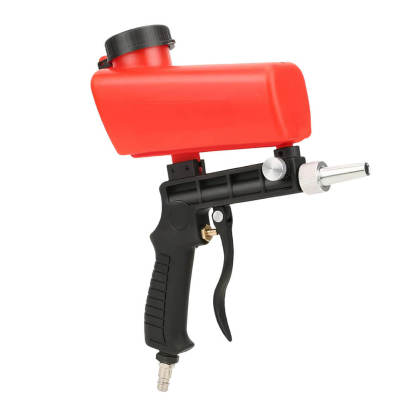 90PSI Gravity Sandblasting Gun Aluminium Pneumatic Sandblaster Spray Gun