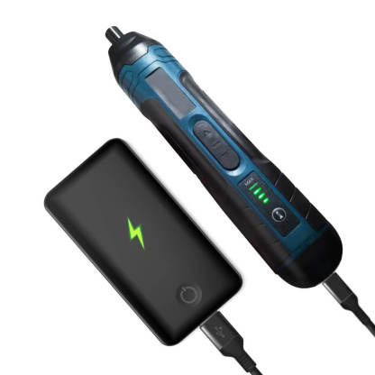 Cordless Electric Screwdriver Set LED Light 4 Gear Torque 105 Accessories
