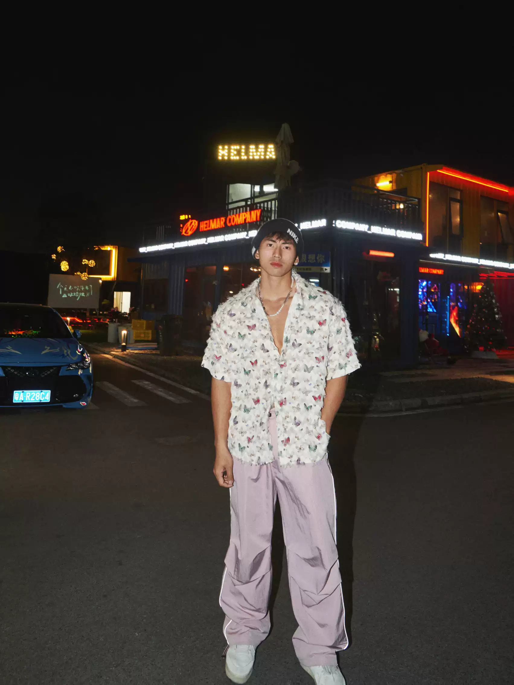 Trendy Butterfly Print Loose Shirt with Fringe �C Summer Fashion